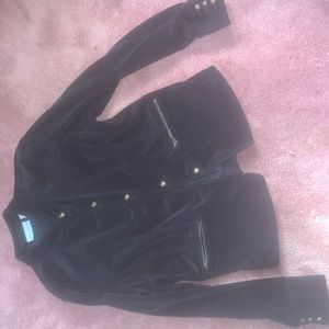 Super cute and trendy black corduroy jacket